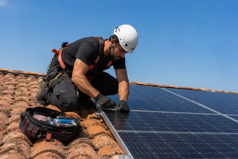 Maintenance et monitoring de panneaux solaires à Roquebrun