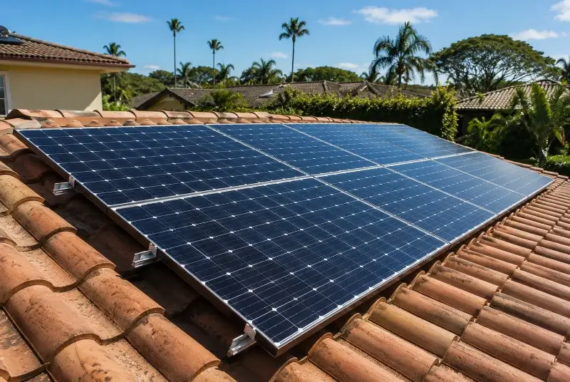 Installation de panneaux solaires à Roquebrun